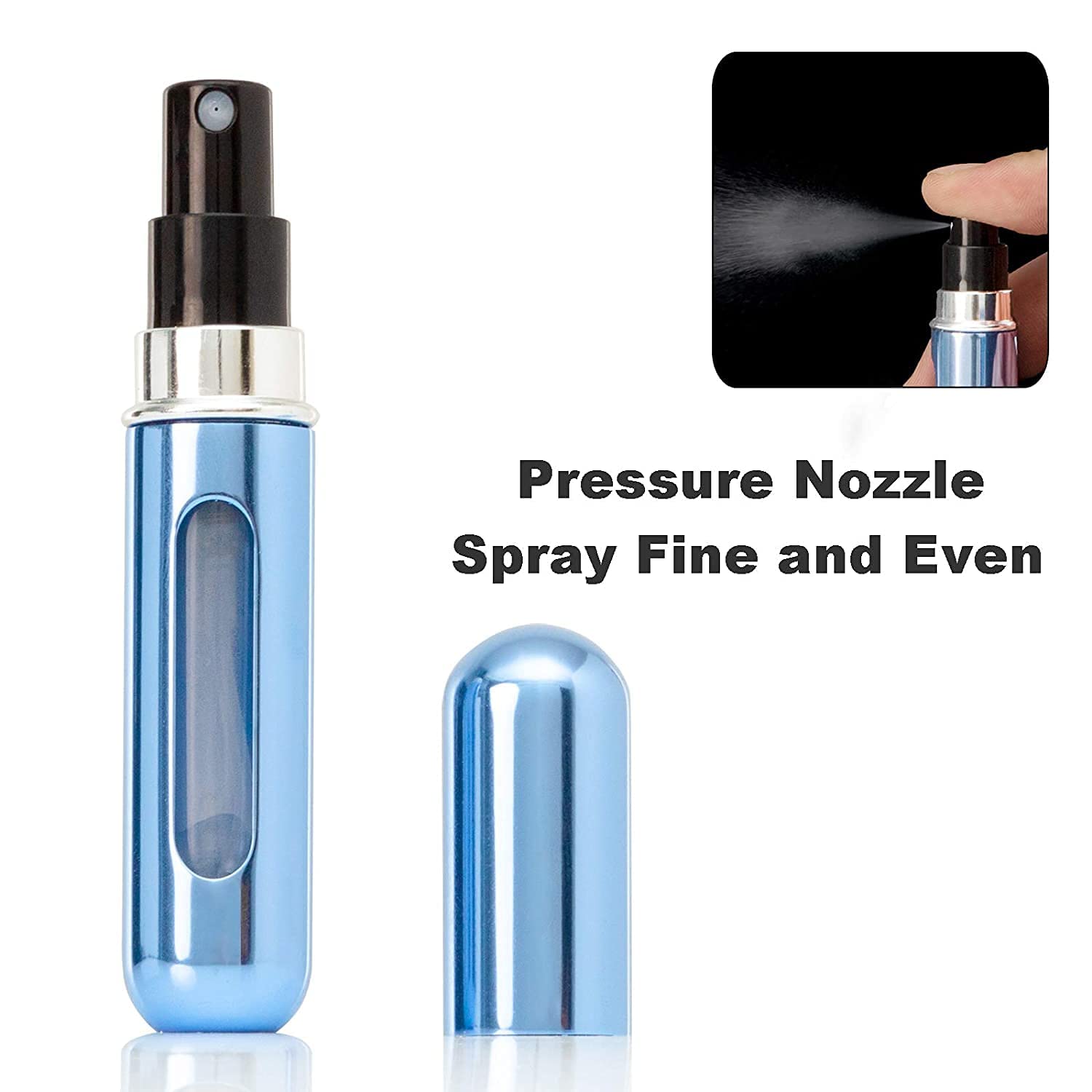 4PCS Refillable Perfume Atomizer Bottles - Portable Travel Mini Spray Bottles for Cologne & Fragrance - Leak-Proof Empty Perfume Dispenser with Carrying Bag - Perfect for Airplane, Gym, Office & On-The-Go Use