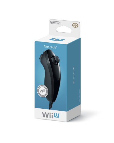 Original Nintendo Nunchuk Controller for Wii & Wii U - Wireless Motion Sensing Game Accessory - Black | Perfect for Mario Kart, Super Smash Bros & Family Gaming Nights