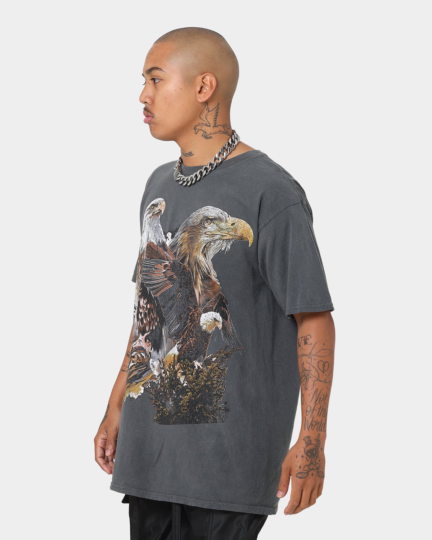 Vintage OG Eagles Graphic T-Shirt for Men - Distressed Off Black Retro Style Tee - Perfect for Casual Wear, Game Day & Street Fashion