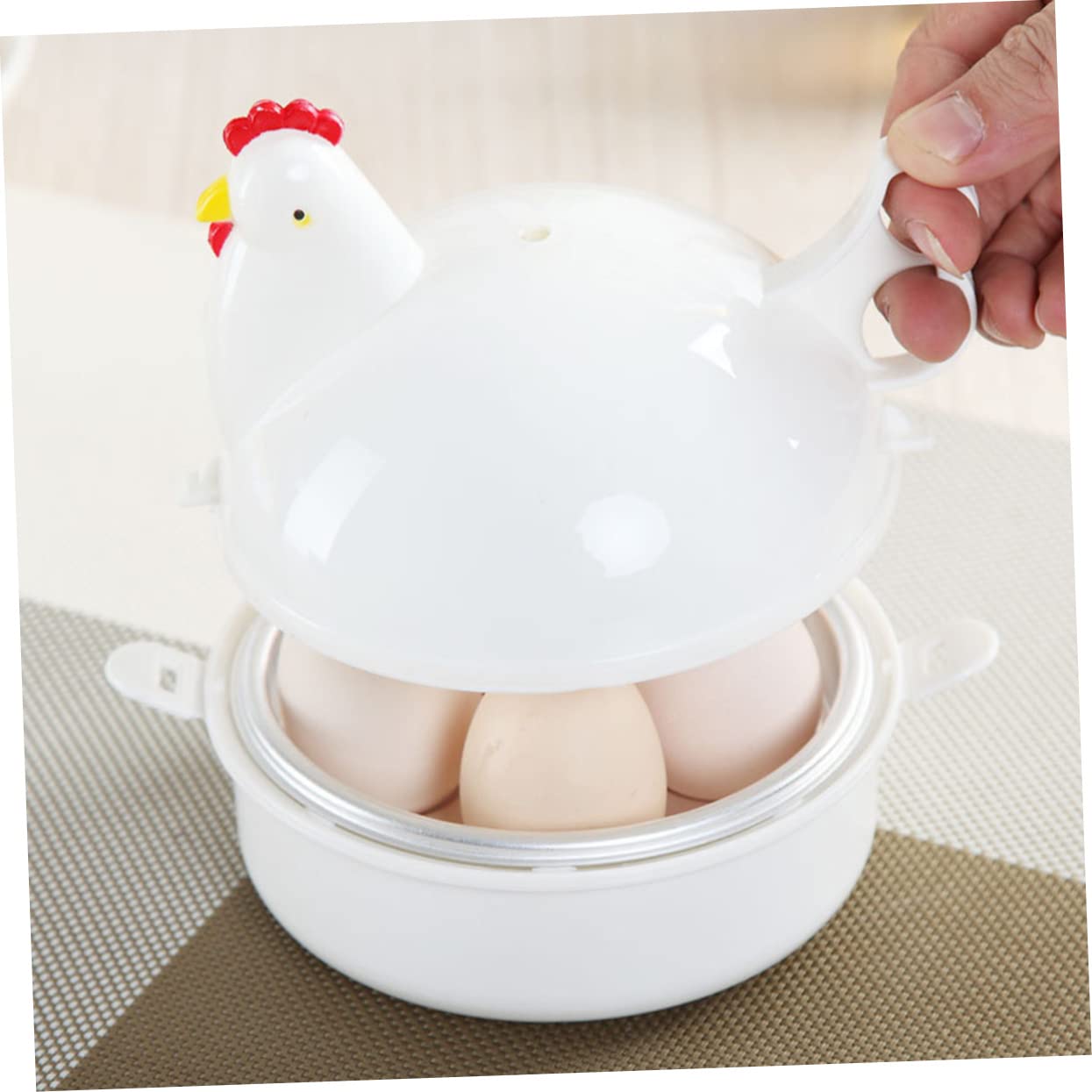 Zerodeko 4-Piece Microwave Egg Poacher Set - BPA-Free Egg Cooker Cups for Perfect Poached Eggs, Omelets & Boiled Eggs - Stovetop & Microwave Safe - Ideal for Breakfast, Meal Prep & Keto Diet
