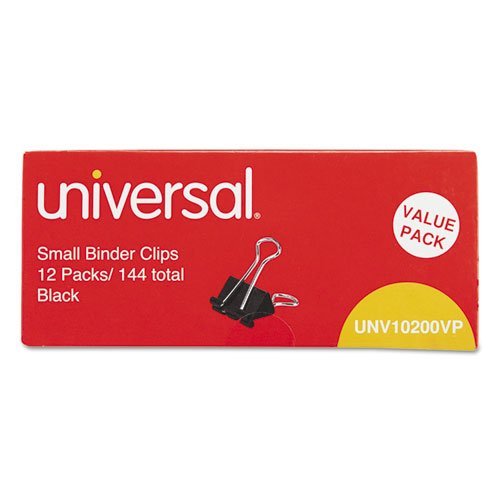 Universal Small Binder Clips - Black & Silver (10200VP) - Perfect for Office, School, and Home Organization