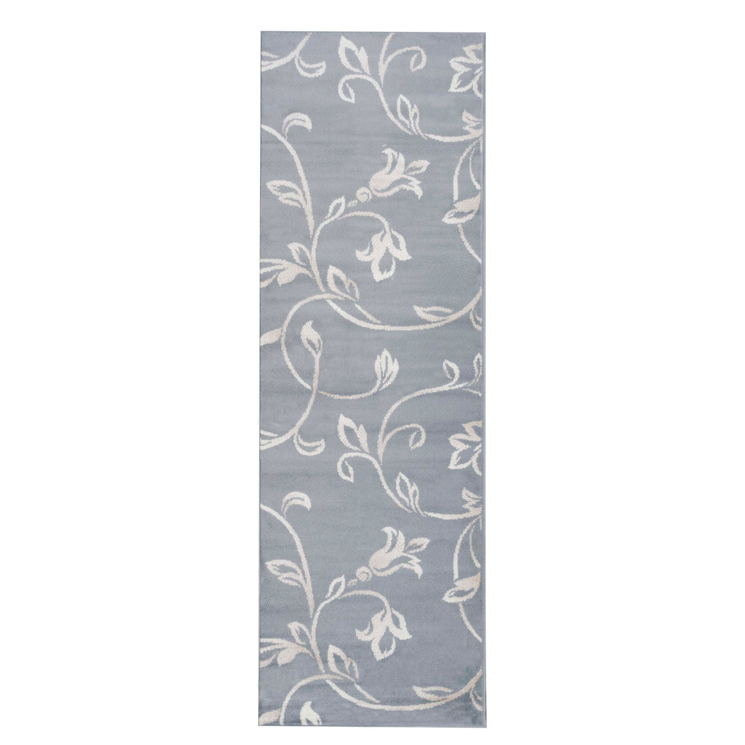 Vines Floral Scrolling Rustic Indoor Area Rug - Non-Slip Bohemian Decor Rug for Living Room, Bedroom, Nursery | Soft & Durable Home Decor