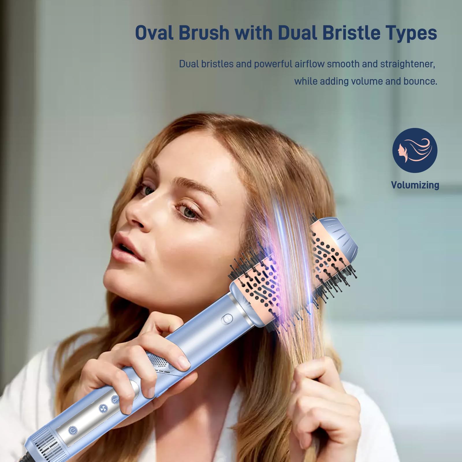 5-in-1 Hot Air Multi-Styler Hair Wrap Set with Air Curlers, Hair Dryer Brush & Straightener | Fast Drying, Curling & Straightening | Includes Concentrator & Travel Case | Perfect for Home Styling, Salon Use & Travel