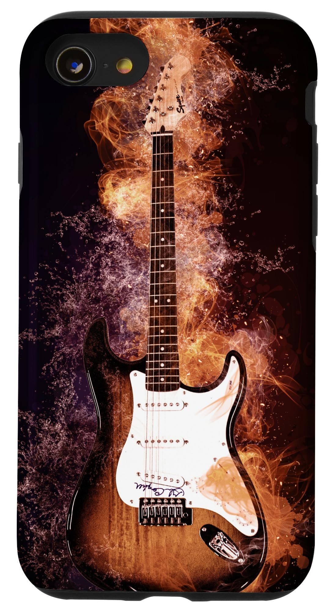 iPhone SE (2020) / 7 / 8 Vintage Electric Guitar Design Phone Case - Durable Protective Cover for Music Lovers & Musicians - Perfect for Concerts, Gigs & Music Festivals