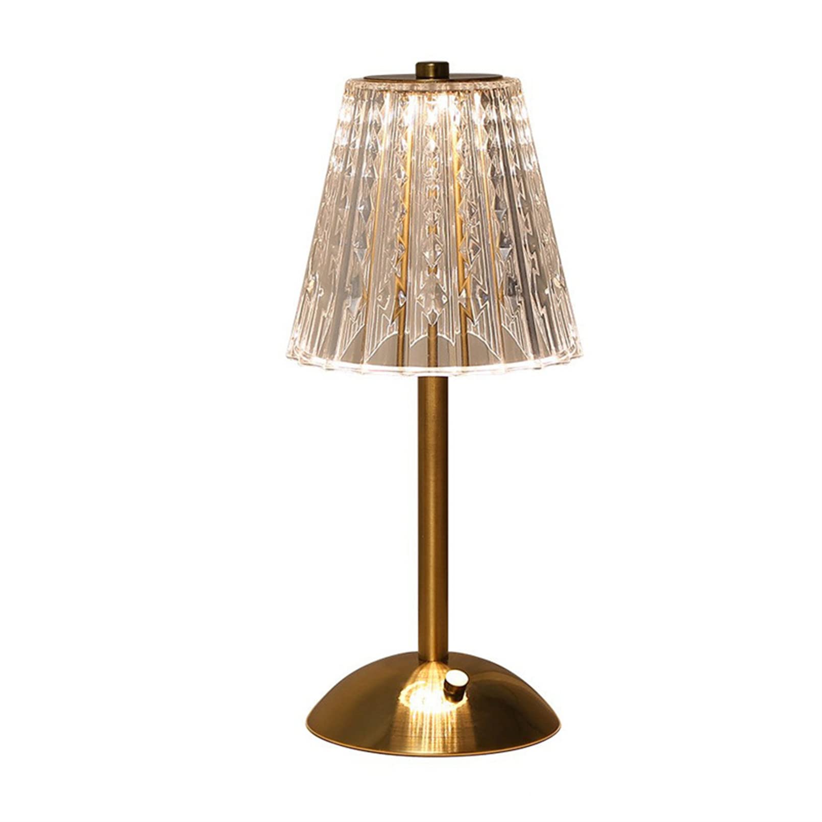 Wireless LED Table Lamp with Touch Sensor - Dimmable Battery Operated Crystal Lamp for Home, Bedroom, Restaurant & Office Decor - Perfect for Nightstands, Dining Tables & Workspaces