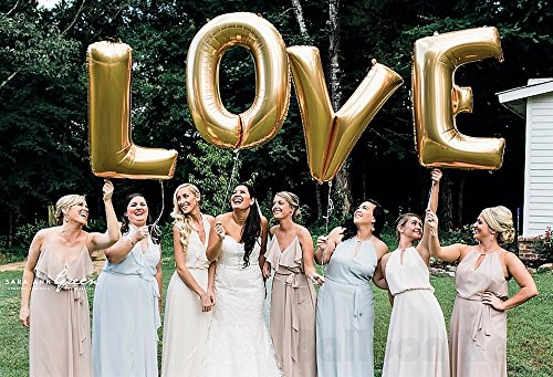 AFTERLOON® 40 Inch Large Gold Letter Q Balloon - Premium Matte Mylar Foil Helium Balloon for Graduation, Wedding, Birthday Party Decorations - Perfect for Bridal Showers, Anniversaries & Special Events