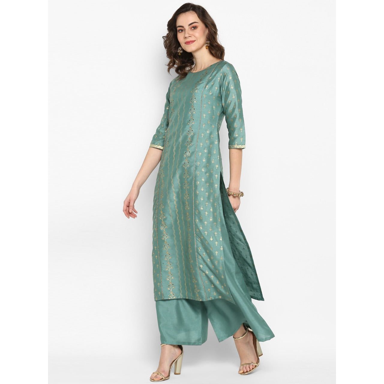 Elegant Silk Kurta Set for Women - Wedding & Party Wear Kurti Outfit - Perfect for Festivals, Bridal Showers & Special Occasions