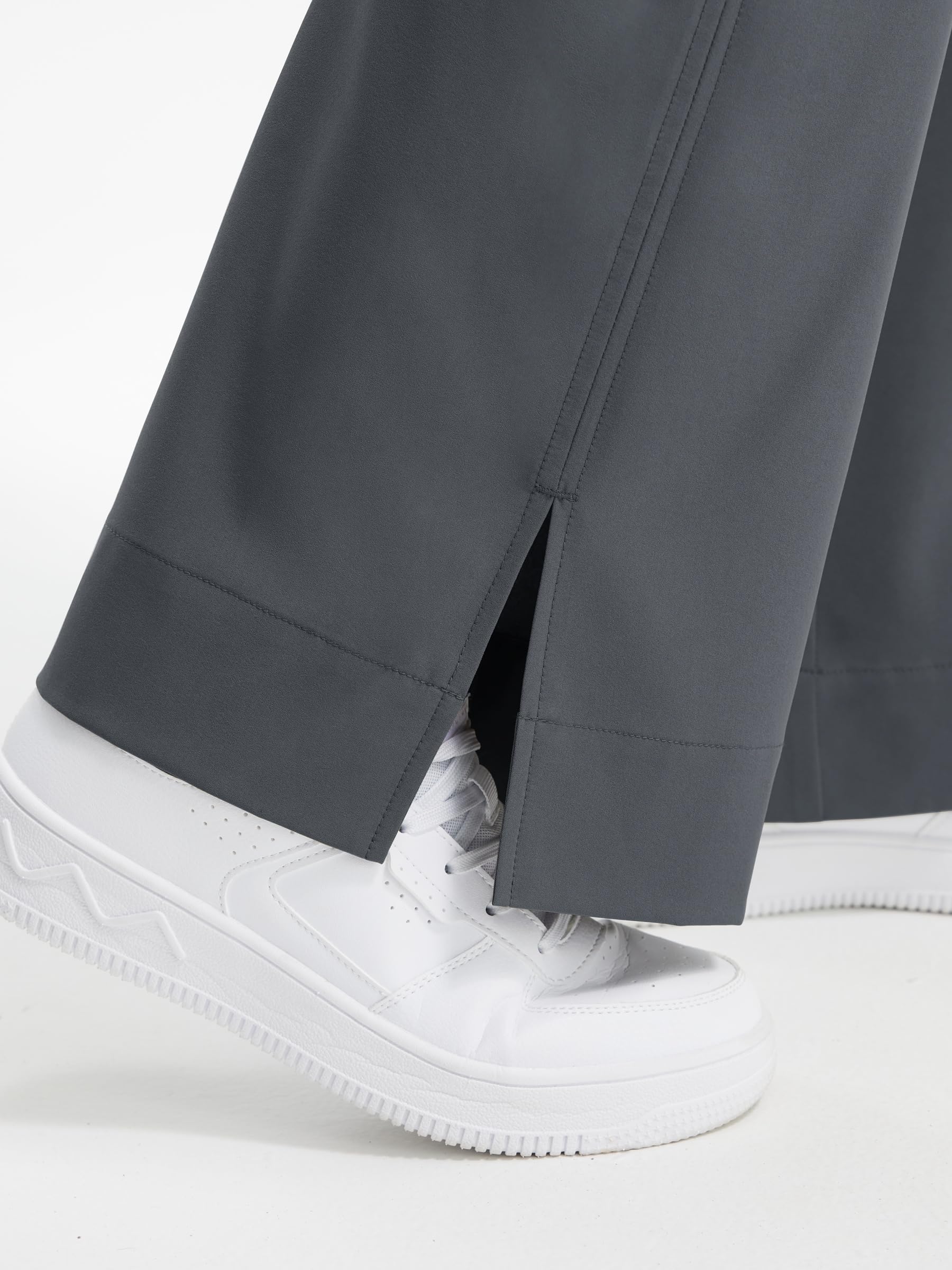 Libin Women's Lightweight Wide Leg Pants - High Waisted Casual Work Pants with Pockets, Lounge Flowy Trousers in 27