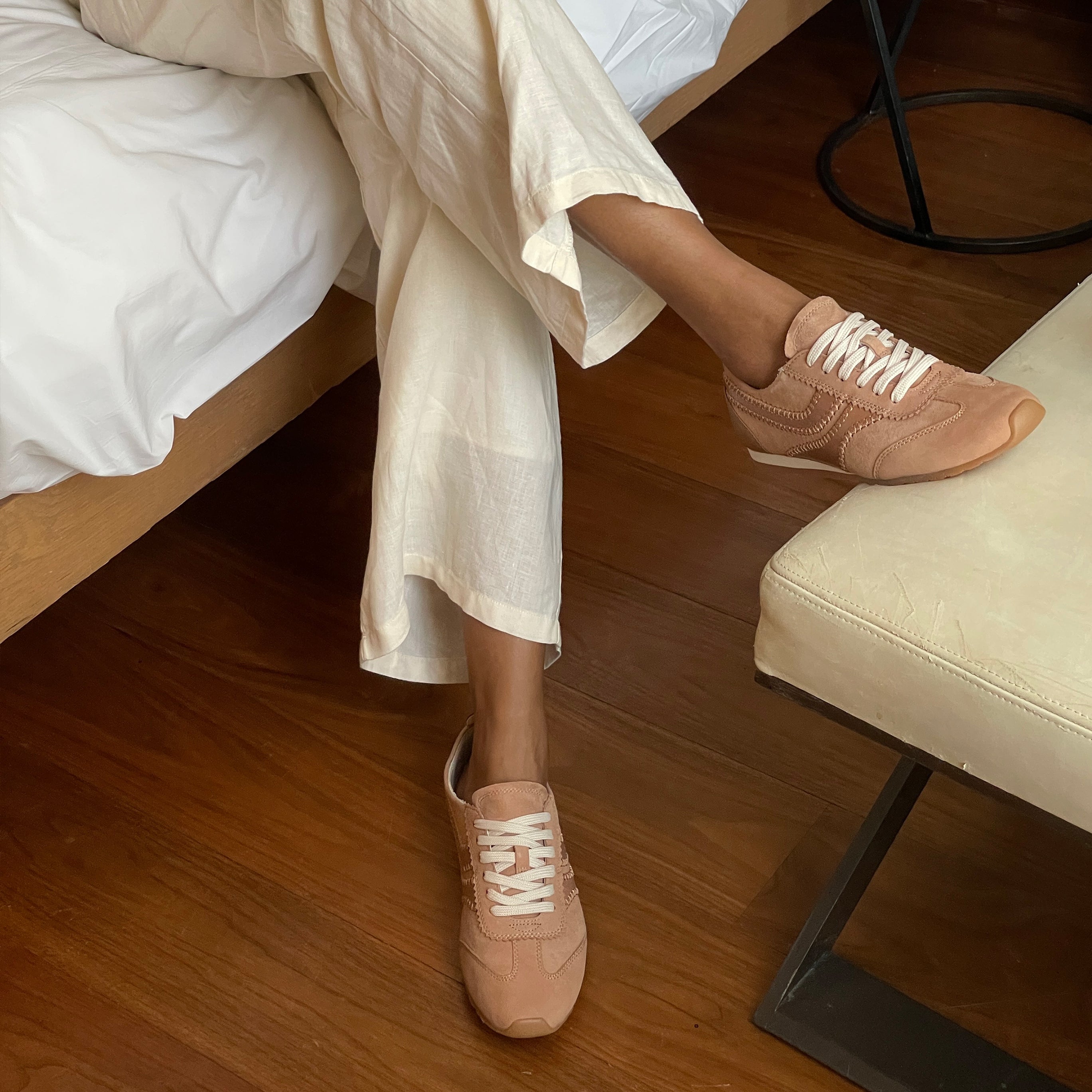 DELANY Women's Sneakers - Comfortable Toffee Nubuck Casual Shoes for Walking, Running & Everyday Wear | Fashionable & Lightweight Footwear for Women