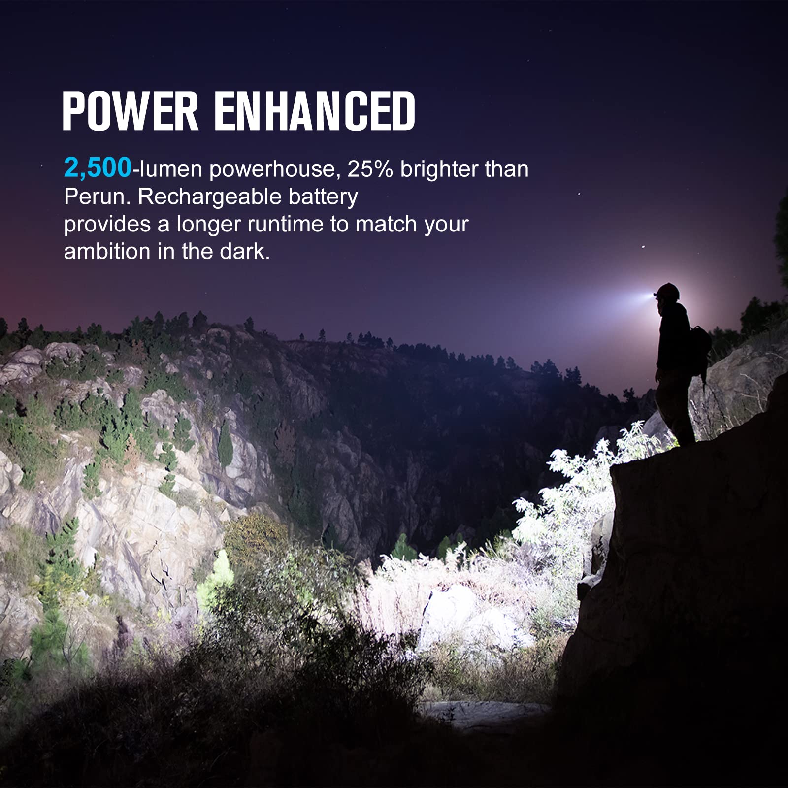 Olight Perun 2 2500 Lumens Rechargeable LED Headlamp with I3T EOS 180 Lumens Flashlight Bundle - Ultra-Compact, Multi-Functional for Camping, Hiking, Outdoor Adventures & Emergency Use
