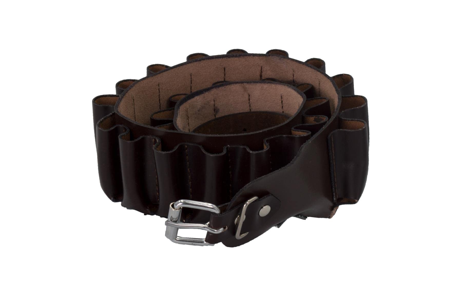 Walker and Hawkes Genuine Leather Shotgun Belt Holder - Ammo Bandolier for Hunting, Shooting & Outdoor Adventures - Durable Leather Cartridge Pouch for Shotguns & Rifles
