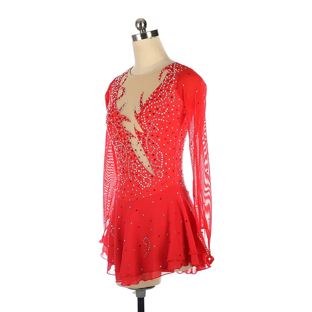 LIUHUO High Elasticity Ice Skating Dress - Professional Figure Skating Costume for Practice & Competition - Perfect for Ice Shows, Performances and Training