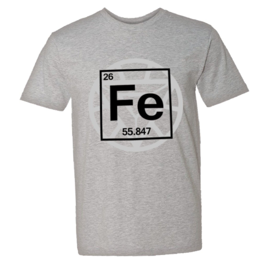 Men's Iron Man Stark Periodic Table Reactor T-Shirt - Marvel Avengers Graphic Tee for Superhero Fans & Comic Con Cosplay