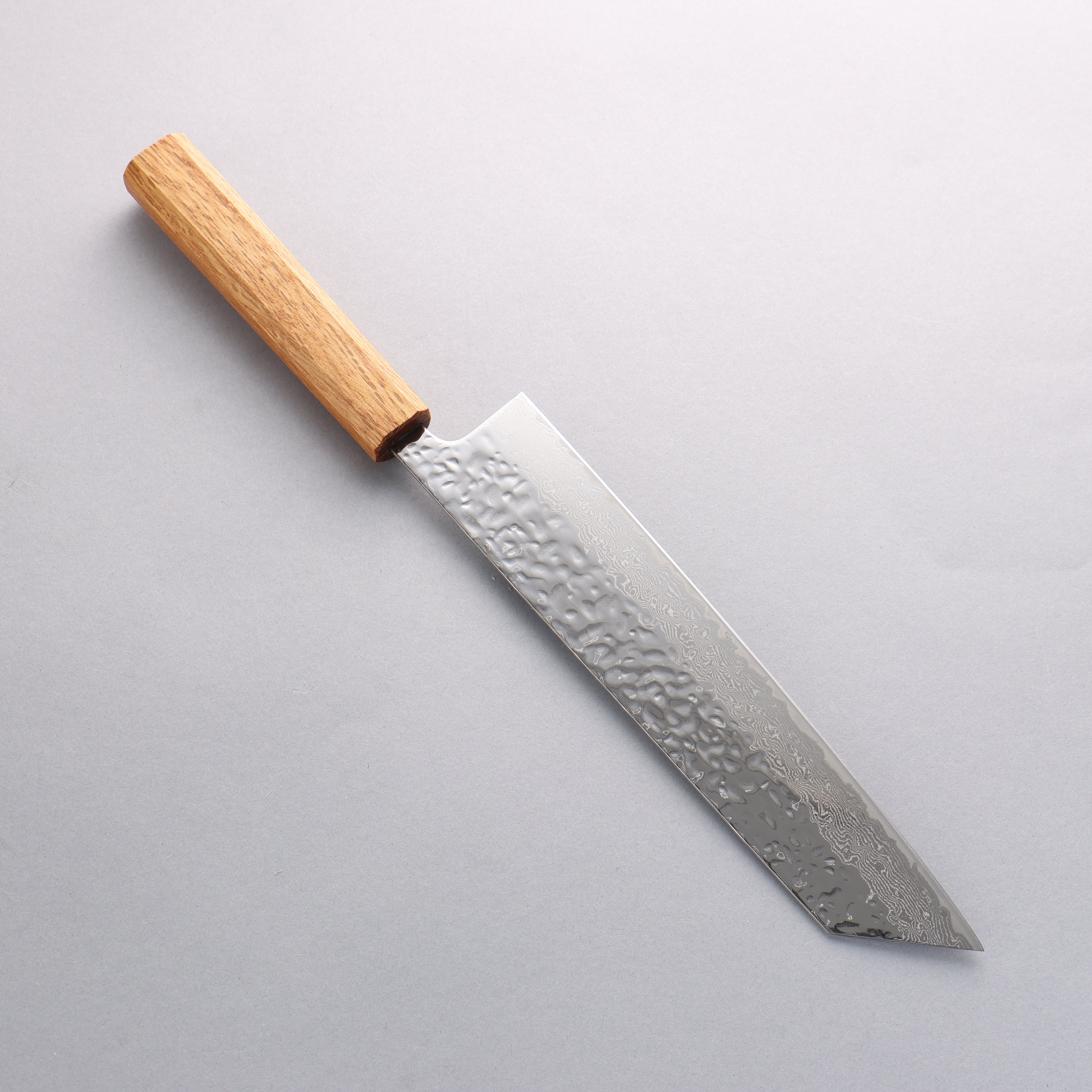 Premium AUS10 Damascus Kiritsuke Knife 240mm - Handcrafted Hammered Finish with Oak Handle - Perfect for Sushi, Sashimi & Japanese Cuisine