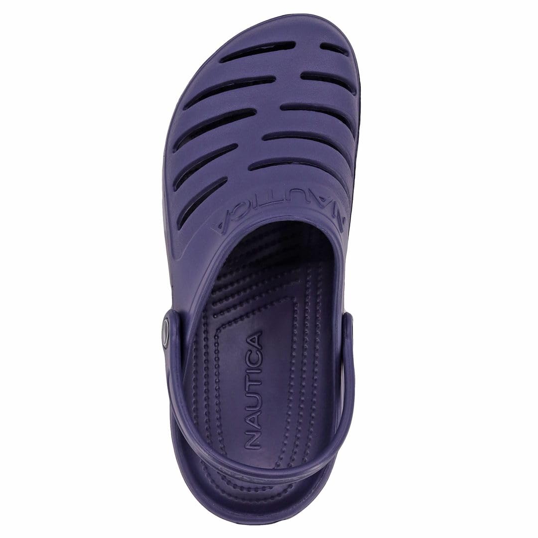 Nautica Men's Slip-On Clogs - Adjustable Back Strap Sports Sandals for Walking, Beach & Water Activities - Comfortable Water Shoes & Fuzzy Slippers for Men - Perfect for Poolside, Boating, and Casual Wear