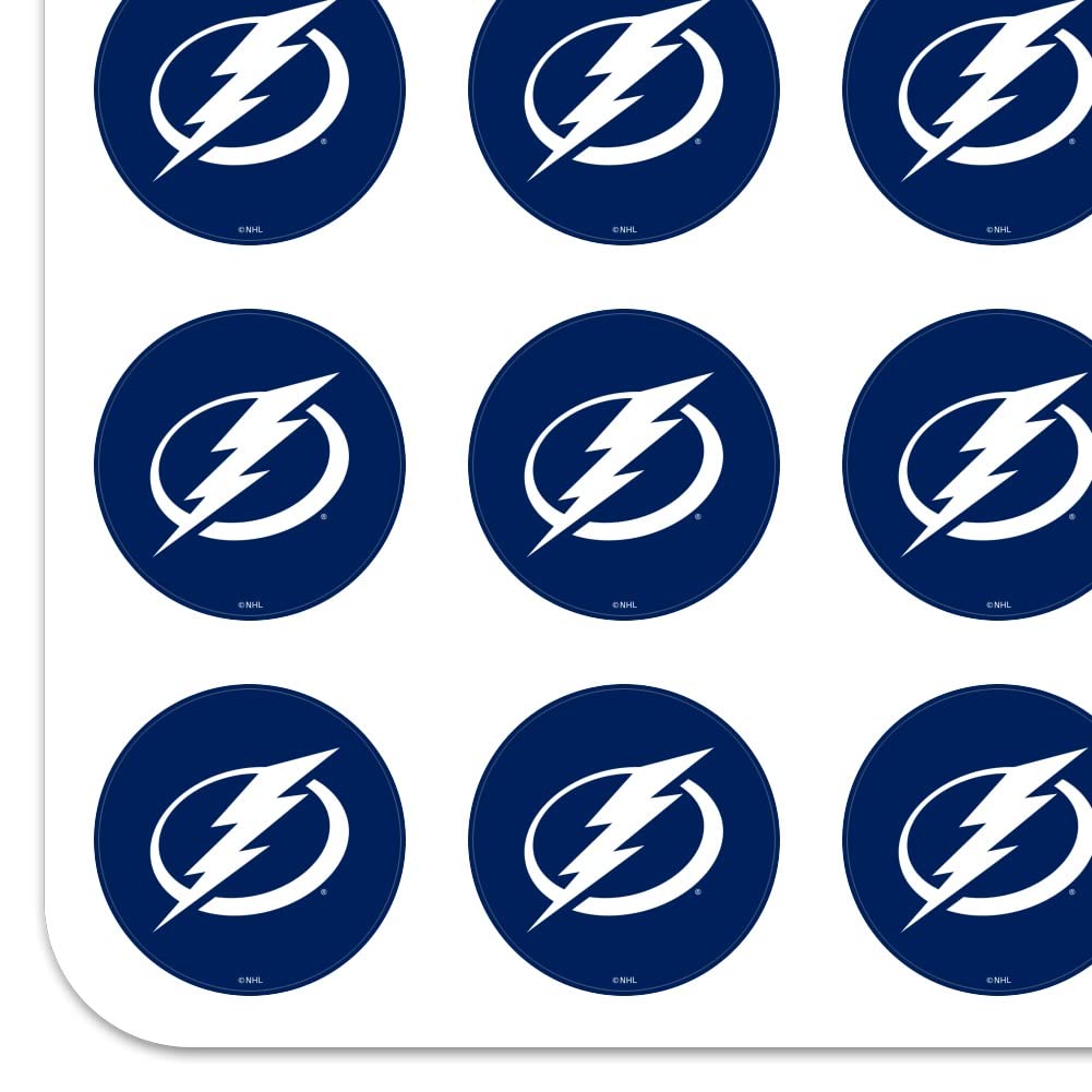 Tampa Bay Lightning Logo 1 Inch Clear Stickers for Planner, Calendar, Scrapbooking, DIY Crafts - Perfect for Bullet Journals, School Projects & Gift Decoration