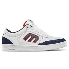 Etnies Aurelien XLT Skate Shoes for Men - White/Navy/Red - High-Performance Skateboarding Sneakers for Street & Park Skating