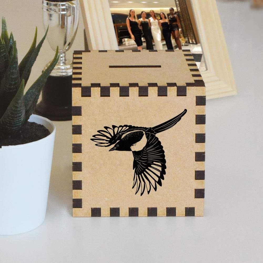 Flying Magpie Money Box | Cute Piggy Bank for Savings | Perfect Gift for Kids & Collectors | Home Decor & Financial Education Tool (MB00094724)