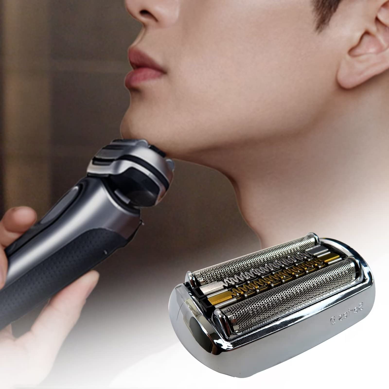 Braun Series 9 Replacement Shaver Head 92S - Compatible with Braun 9 Series Electric Razors for Men (Gold/Silver) - Precision Trimming for Daily Shaving & Travel Use