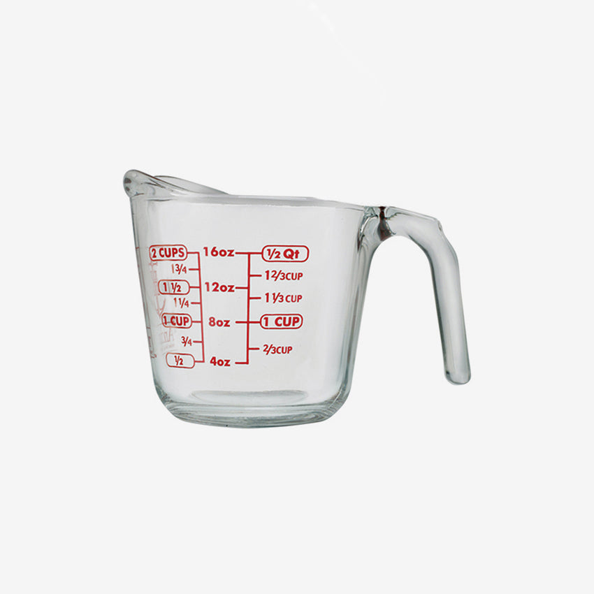 Fox Run Fire King Measuring Cup Set - 4-Piece Glass Measuring Cups for Baking, Cooking & Mixing - Microwave & Dishwasher Safe - Perfect for Kitchen, Home & Professional Use