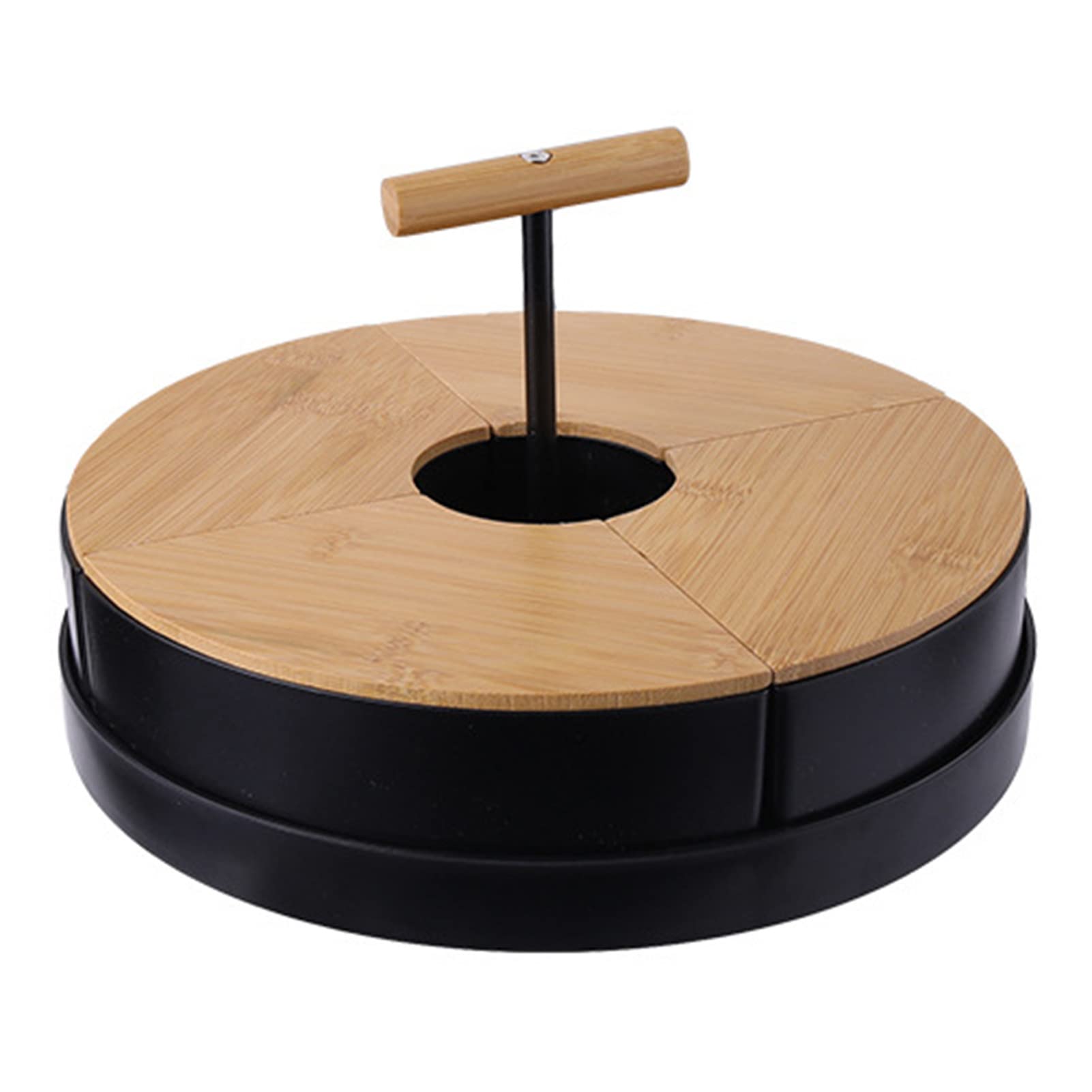 **Ayyufe Bamboo Snack Tray – 4-Partition Food Plate for Fruits, Nuts & Snacks – Durable, Wear-Resistant & Eco-Friendly – Perfect for Home, Office & Party Serving**