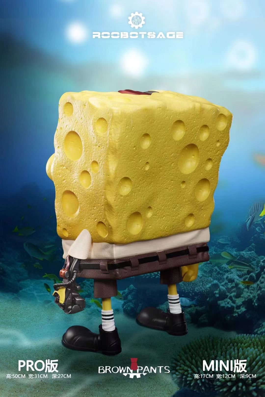 Cyberpunk SpongeBob Action Figure - Futuristic Collectible Toy for Fans | Perfect for Display, Gaming Setups & Cyberpunk Themed Decor