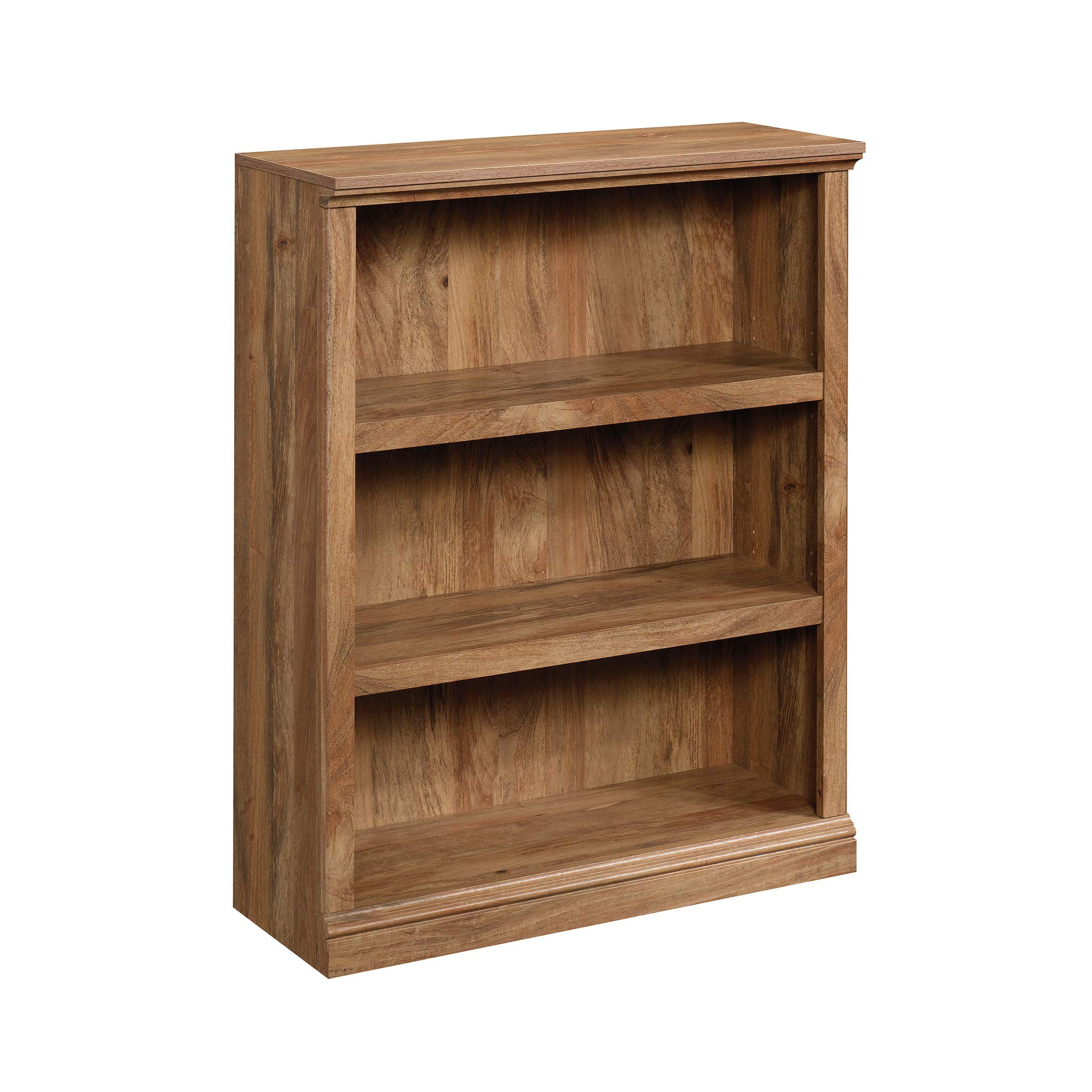Sauder 3-Shelf Bookcase with Storage - Sindoori Mango Finish Wooden Bookshelf for Home Office, Living Room & Bedroom Organization