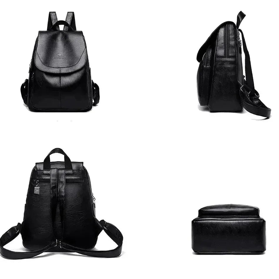 Premium Soft Leather Women's Backpack - Stylish & Durable for Work, Travel & Daily Use