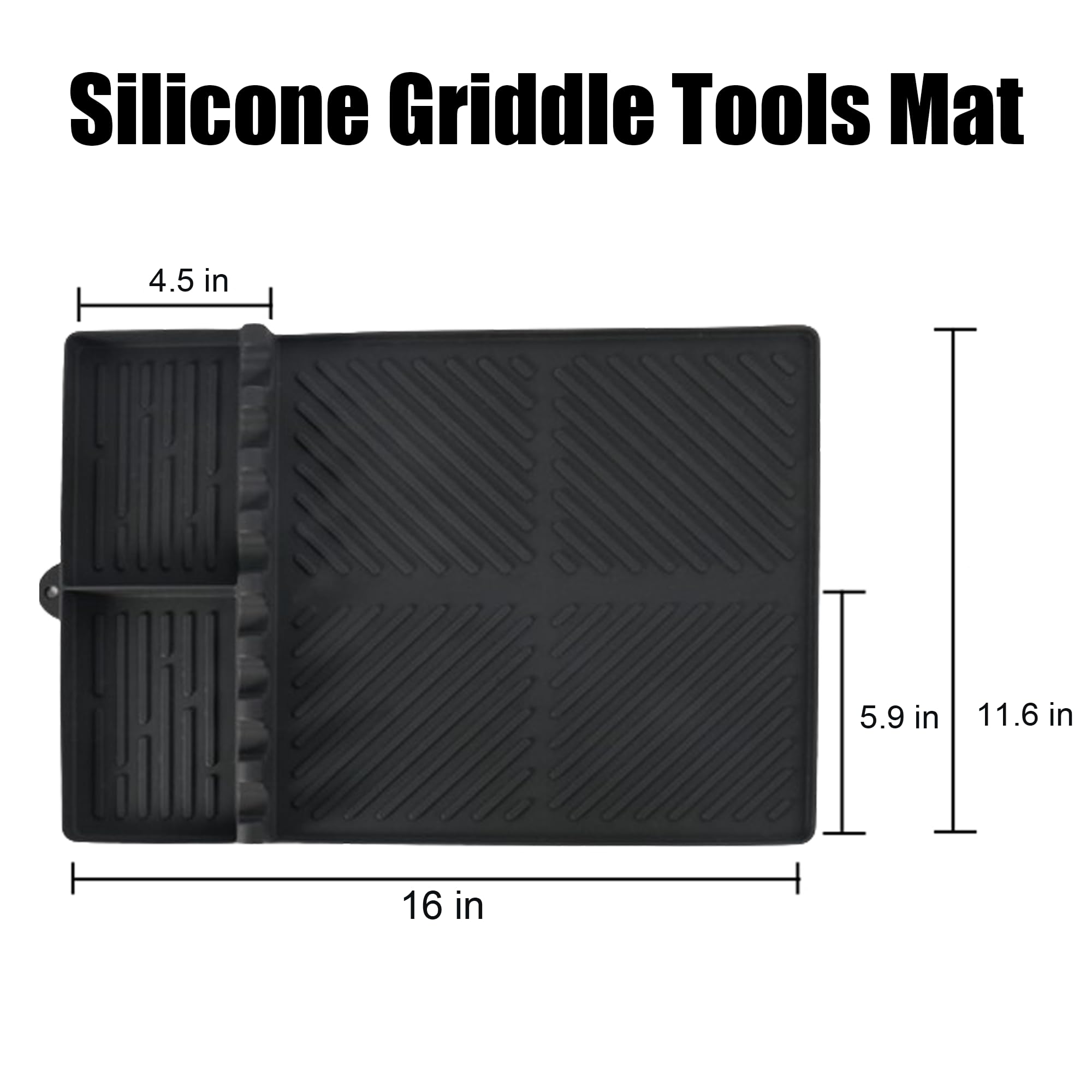 **Premium Silicone Griddle Tools Mat for Blackstone - Large Non-Slip Spatula Mat with Drip Pad | Food Grade BBQ Grill & Baking Mats | Perfect for Outdoor Cooking, Camping & Backyard Grilling**
