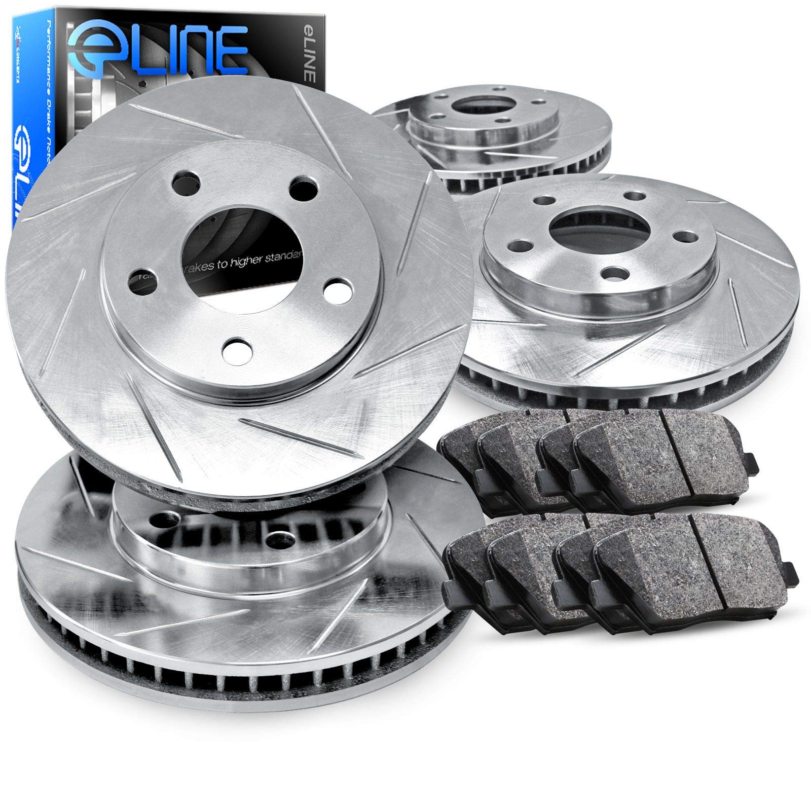 R1 Concepts Premium Front & Rear Brake Kit - Semi-Metallic Brake Pads & Rotors (CES.66083.03) | High-Performance Braking System for Cars, Trucks & SUVs | Ideal for Daily Commuting & Highway Driving