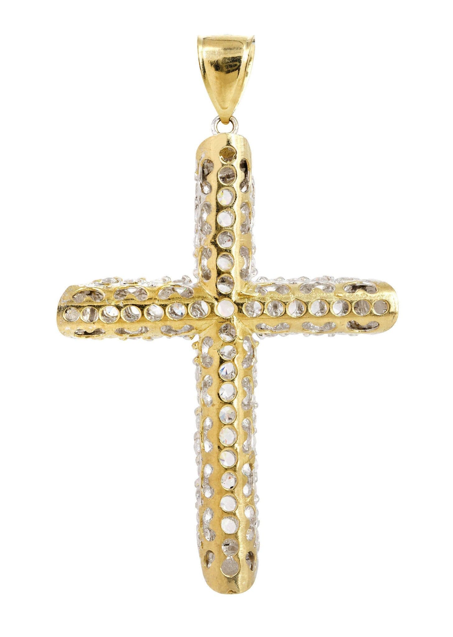 10K Gold Cross Pendant Necklace - 17.3 Grams Religious Jewelry for Women & Men - Perfect for Baptism, Confirmation, and Everyday Wear