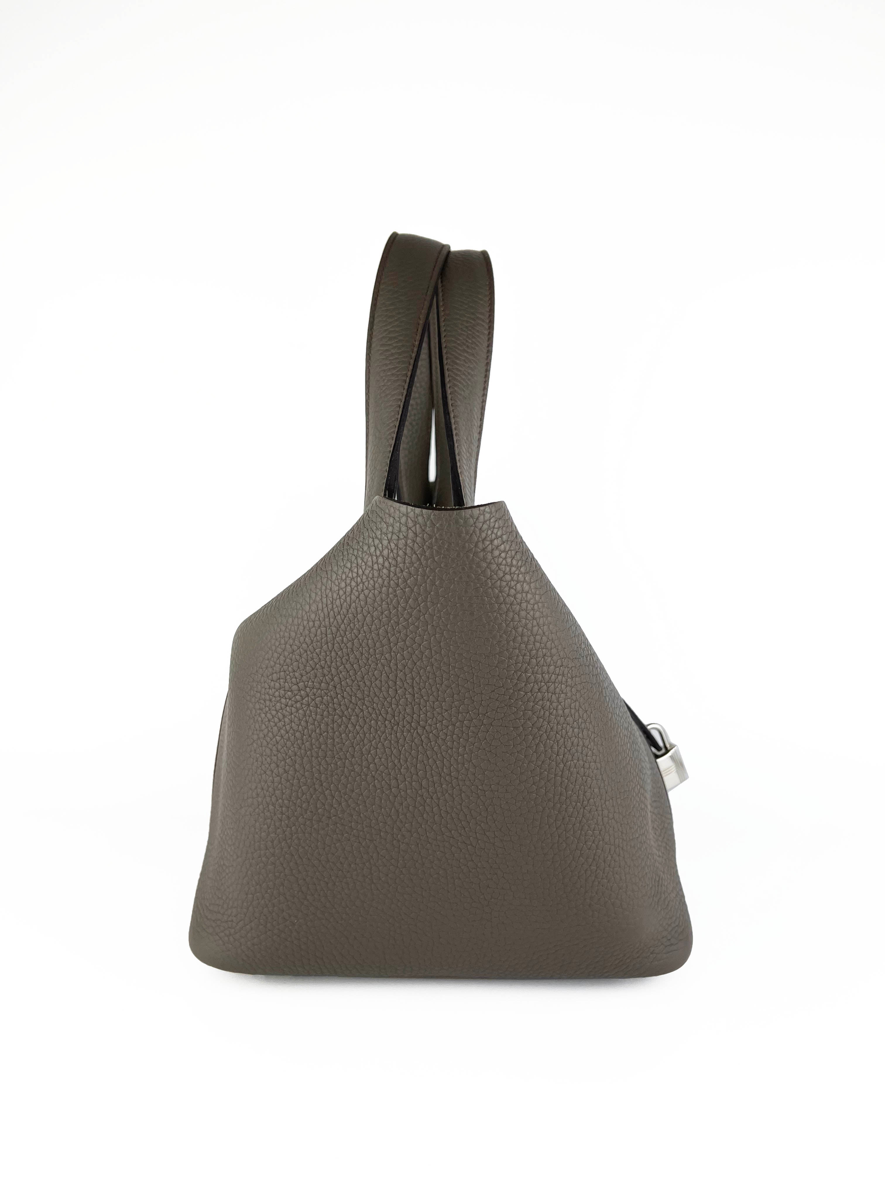 Hermes Etoupe Picotin 22 Bag - Luxury Leather Handbag for Women | Perfect for Everyday Use, Work & Travel Accessories