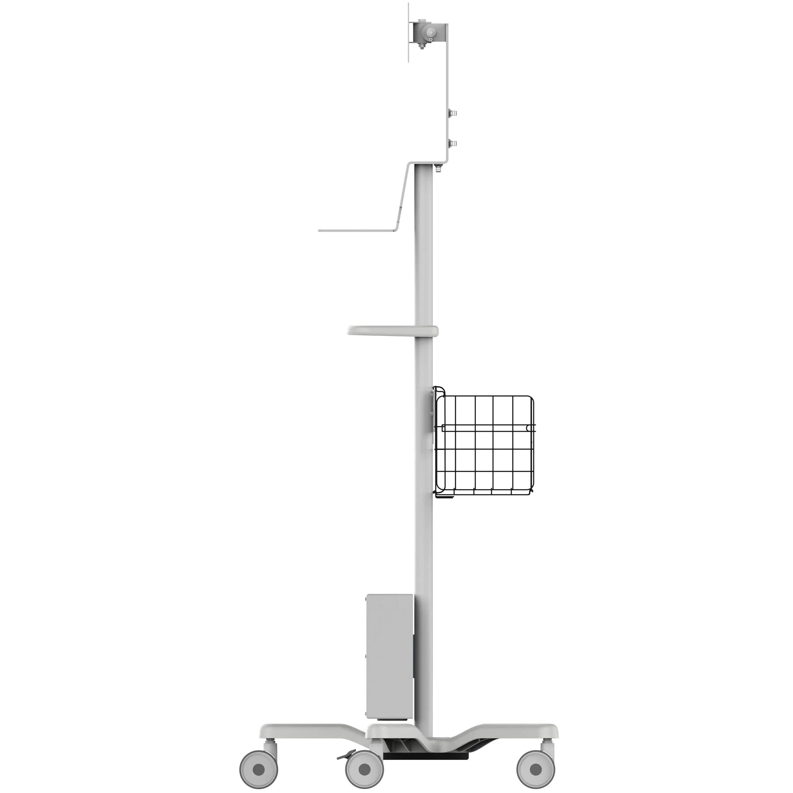 Medical Rolling Cart with Basket & Storage Box - Adjustable Handle & Accessories for Hospitals, Clinics & Home Healthcare Use
