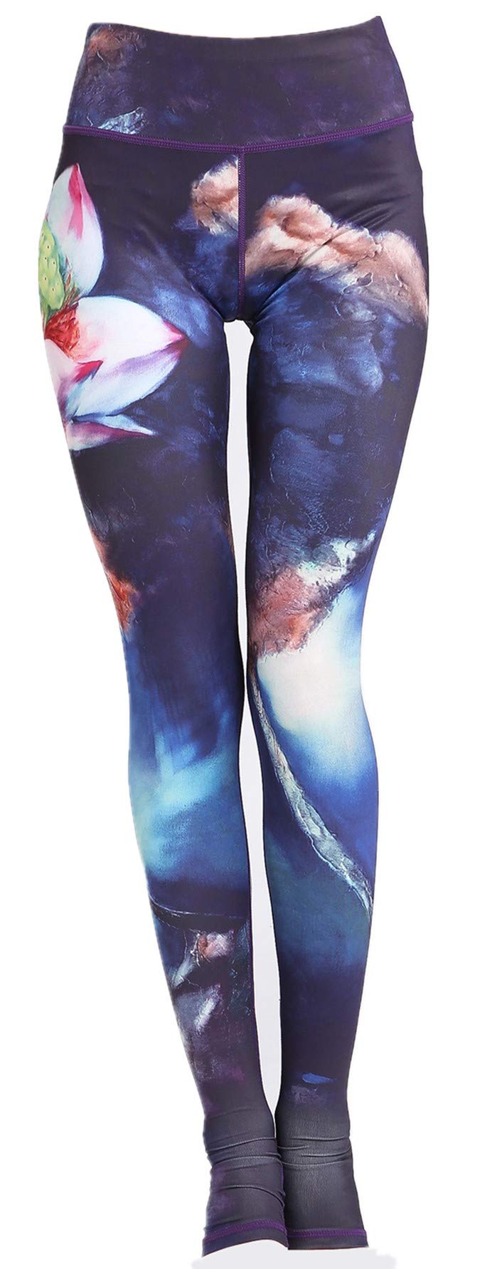Printed Women's Yoga Leggings - High Waist Tummy Control Workout Pants with Over-the-Heel Design | Perfect for Yoga, Pilates & Gym