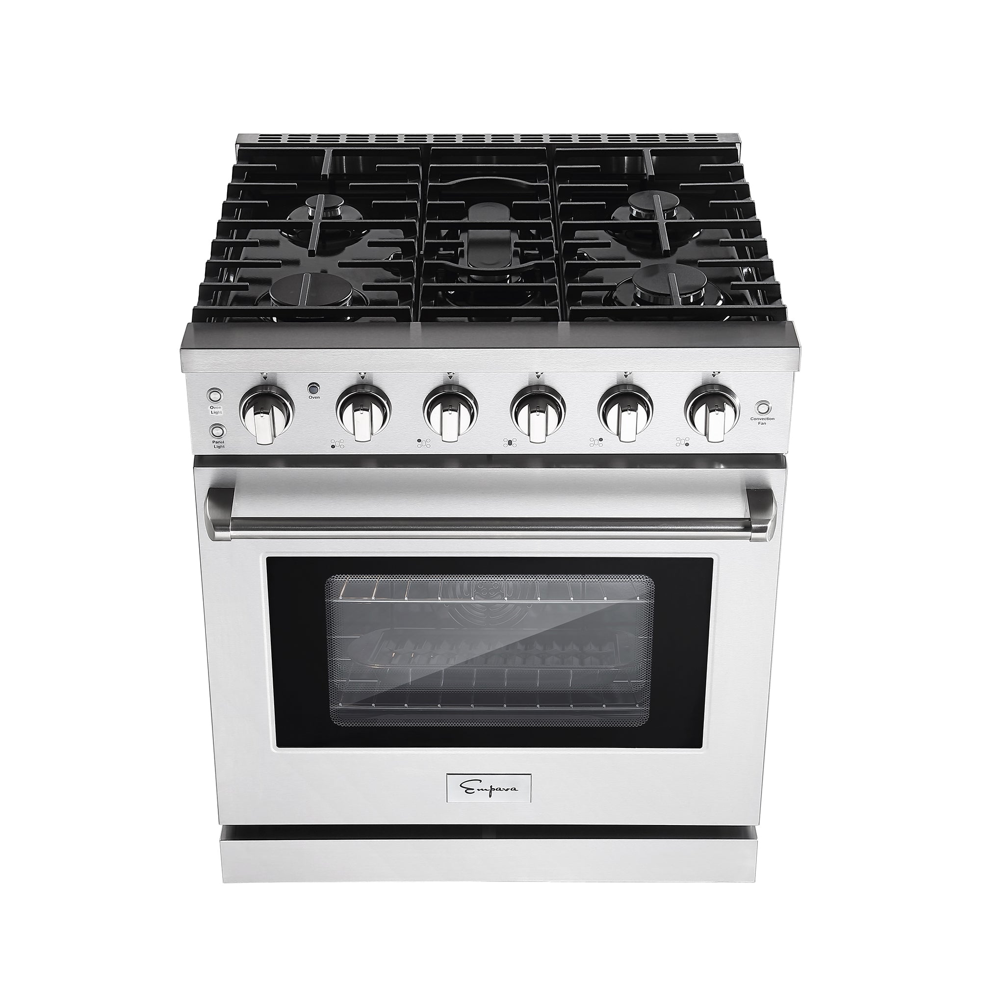 Empava 30 Inch Professional Freestanding Gas Range with 4 Burners - Stainless Steel 30GR10 - Ideal for Home Kitchens & Restaurant Style Cooking