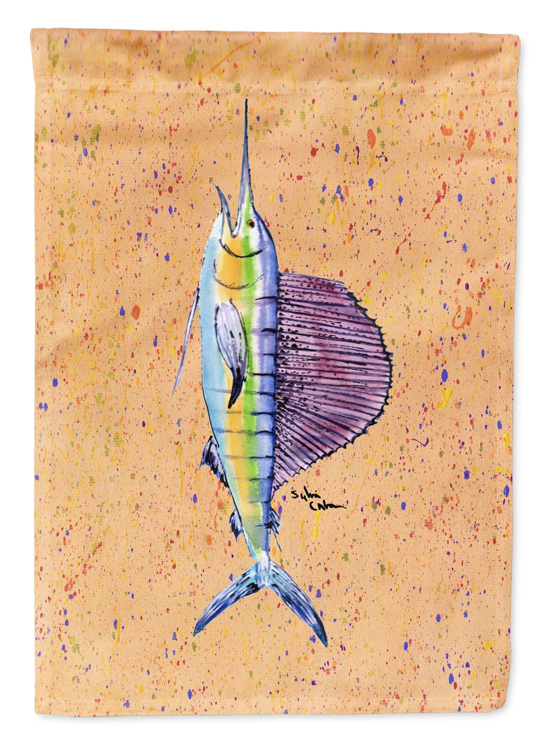 Caroline's Treasures 8352GF Multicolor Sailfish Fish Garden Flag - Decorative Outdoor Yard Banner for Mailbox, Patio, Flower Beds & Garden Decor | Perfect for Coastal, Nautical & Beach House Themes