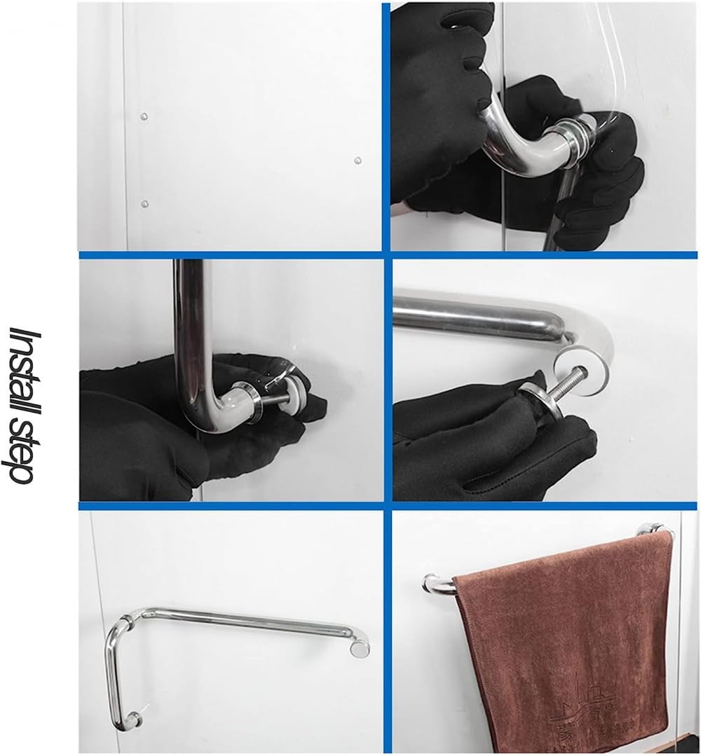 Sliding Shower Door Handle Replacement for Glass Doors - 425mm+225mm | Bathroom Hardware Accessories for Shower Enclosures
