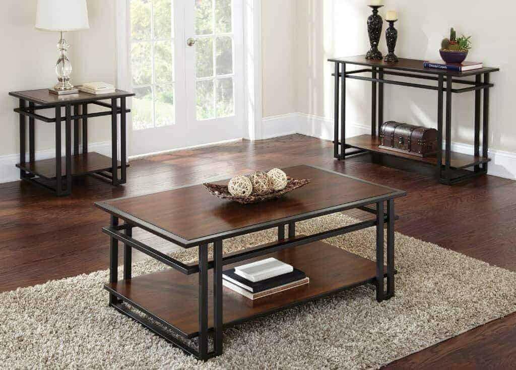 Micah Cocktail Table & 2 End Tables Set - Modern Coffee Table with Side Tables for Living Room, MH2000 - Perfect for Small Spaces, Home Decor & Entertaining Guests