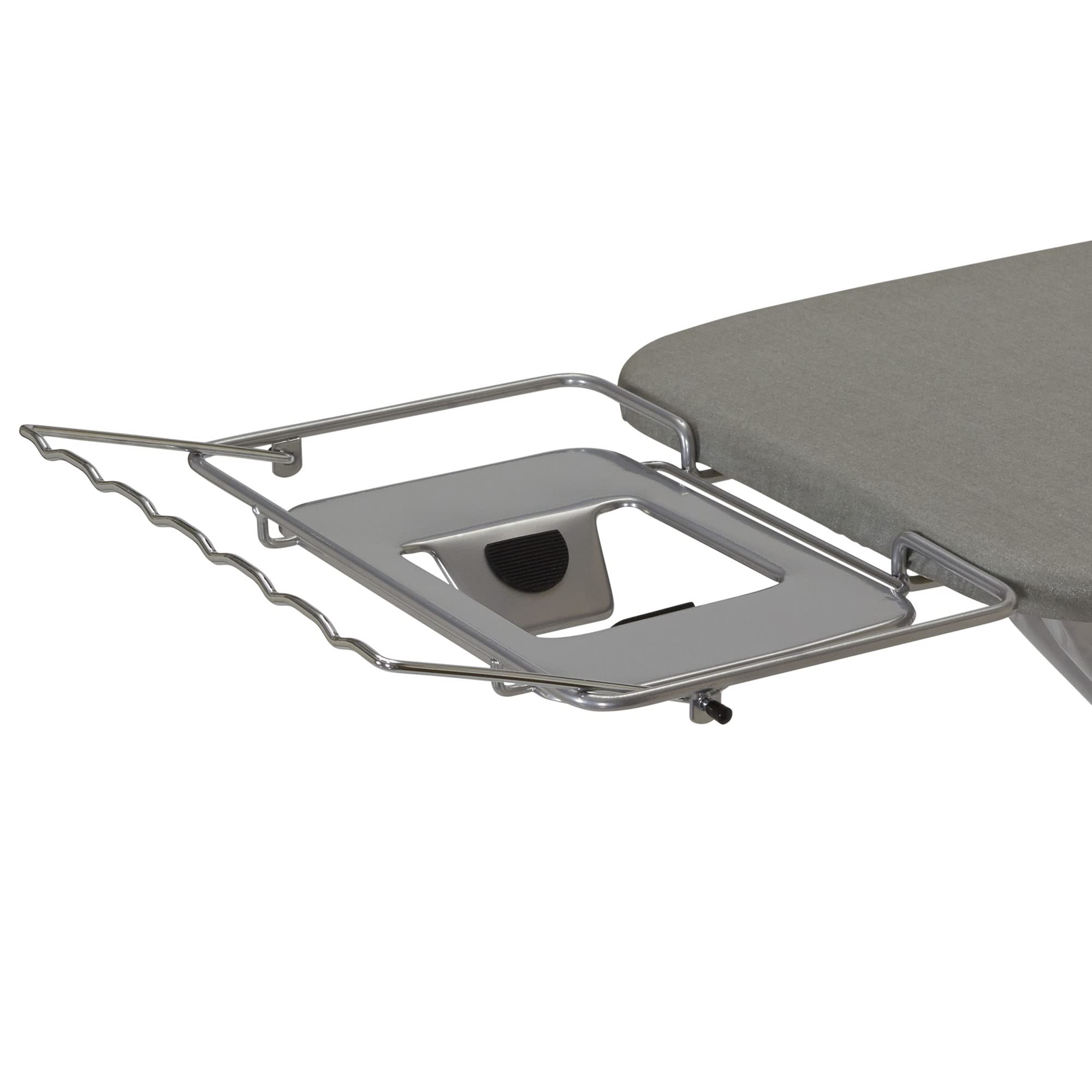 Wide Top Ironing Board with Steel Top & Fixed Iron Rest - 4-Leg Design, Fiber Pad, Scorch & Stain Resistant - Silver Frame & Silicone-Coated Cotton Cover - Perfect for Home Laundry, Sewing Projects & Professional Garment Care