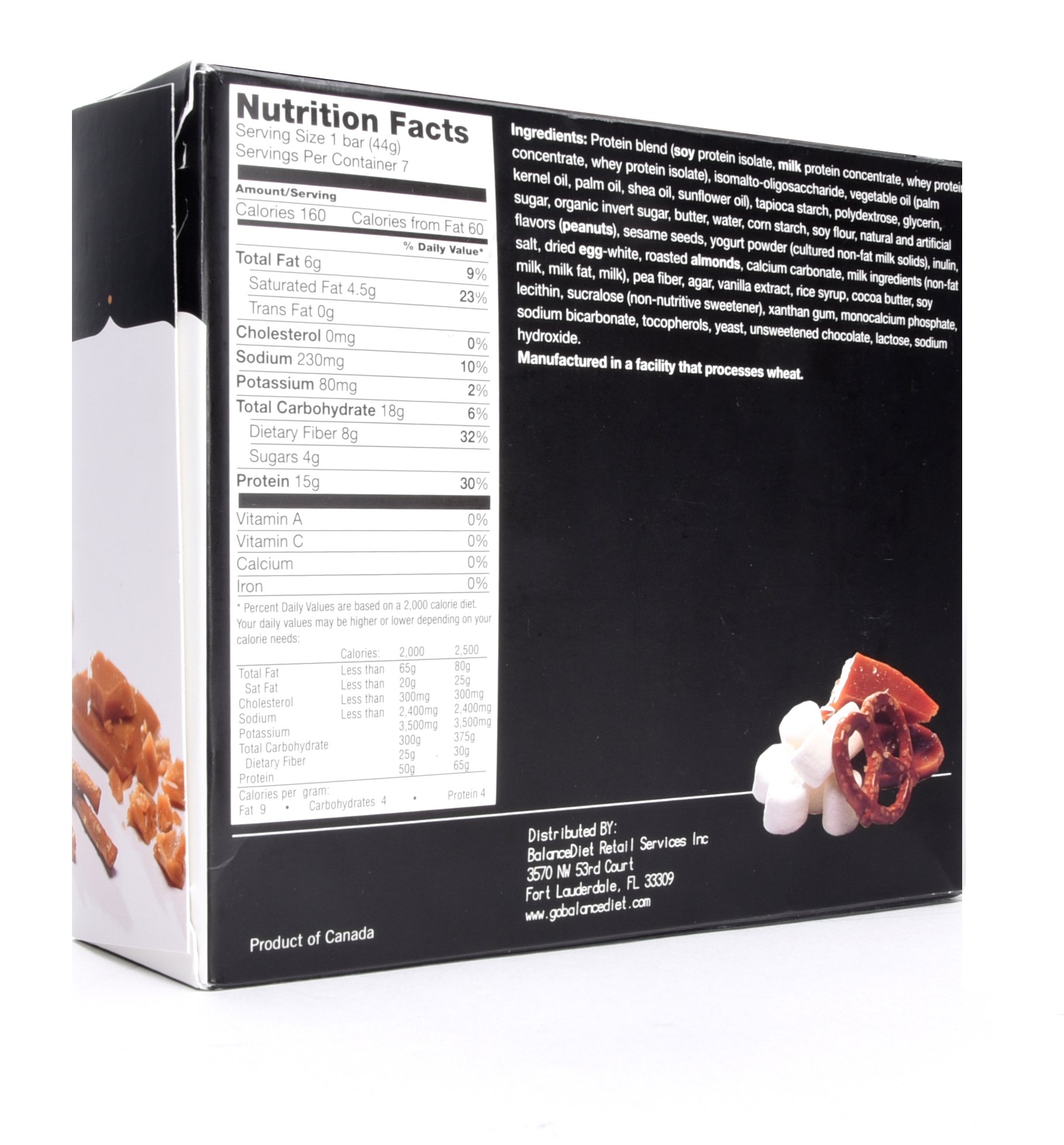 BalanceDiet™ Protein Bar - 15g Protein, Low Carb, Keto-Friendly Snack - 7 Bar Box (Salted Toffee Pretzel) | Perfect for Gym, Hiking & On-the-Go Energy Boost