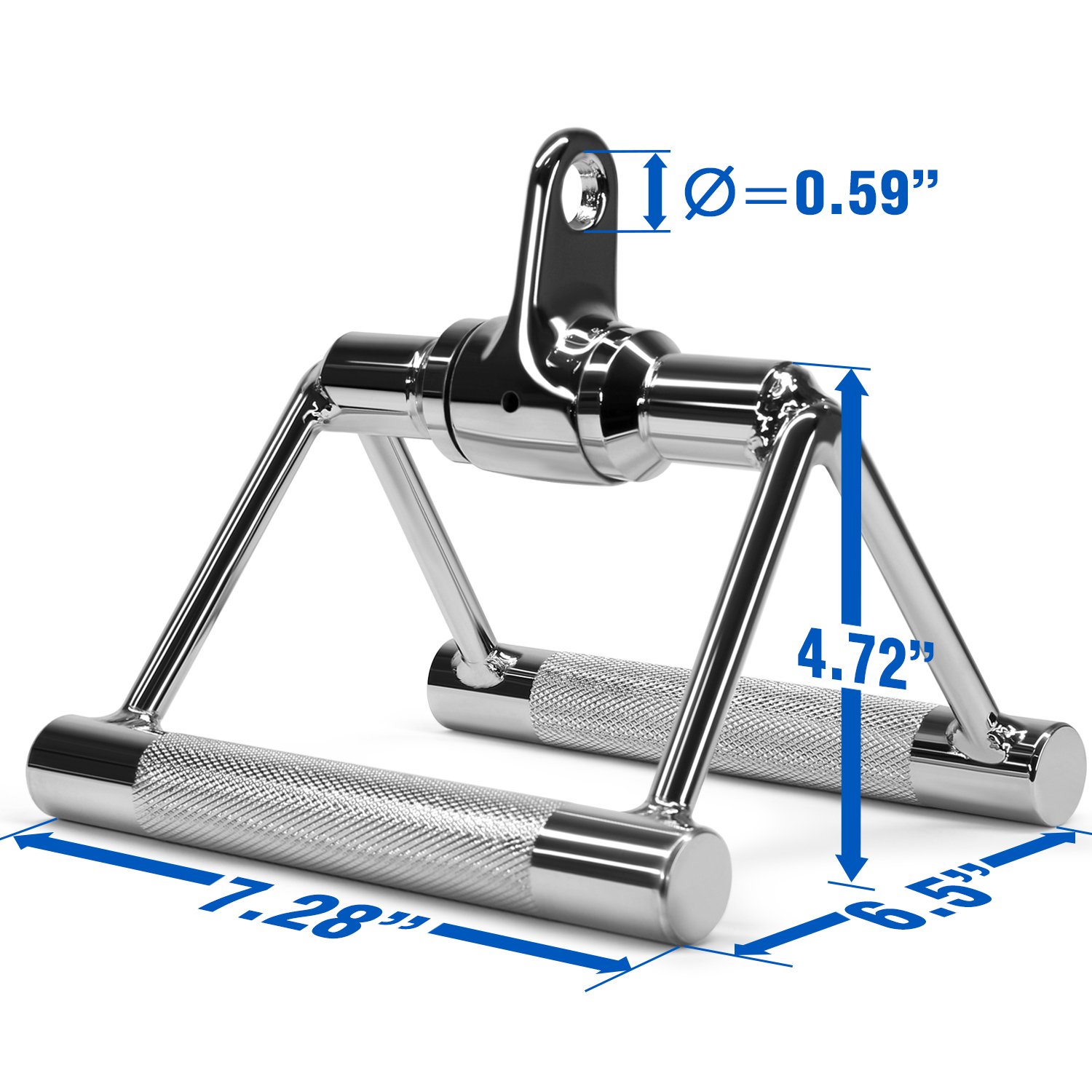 Yes4All Double D Row Handle Cable Attachment - Heavy Duty 880LBS Capacity for Lat Pulldown, Seated Row & Cable Machine Workouts - Perfect for Home Gym Strength Training & Weight Lifting Accessories
