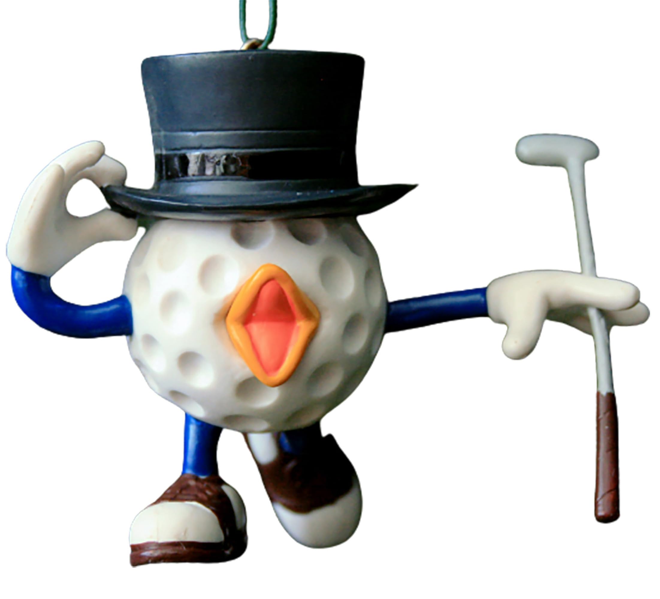 Golf Ball Christmas Tree Ornament - Birdie Figurine Holiday Decor for Golf Lovers | Perfect Golf-Themed Gift for Xmas Tree & Office Decor