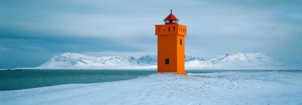 Iceland Landscape Art Print - Krossnes Lighthouse by Jean Guichard - 30x89 Inch Fine Art Paper for Framing - Perfect for Home, Office & Gallery Decor