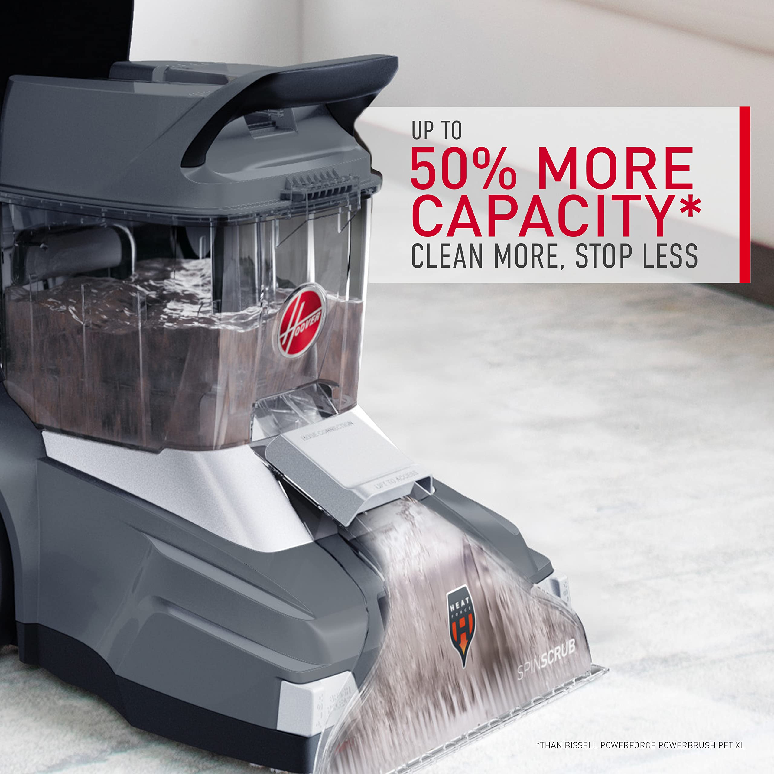 Hoover PowerScrub XL Pet Carpet Cleaner Machine - Heavy Duty Upright Carpet Shampooer with Powerful Suction, FH68050 Model in Black | Ideal for Pet Hair Removal & Deep Cleaning Carpets, Rugs & Stairs