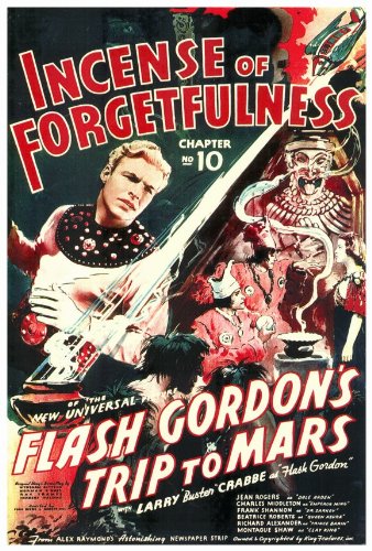 Vintage Flash Gordon's Trip to Mars Movie Poster 27x40 Inches - Classic Sci-Fi Wall Art for Home Theater, Man Cave & Office Decor