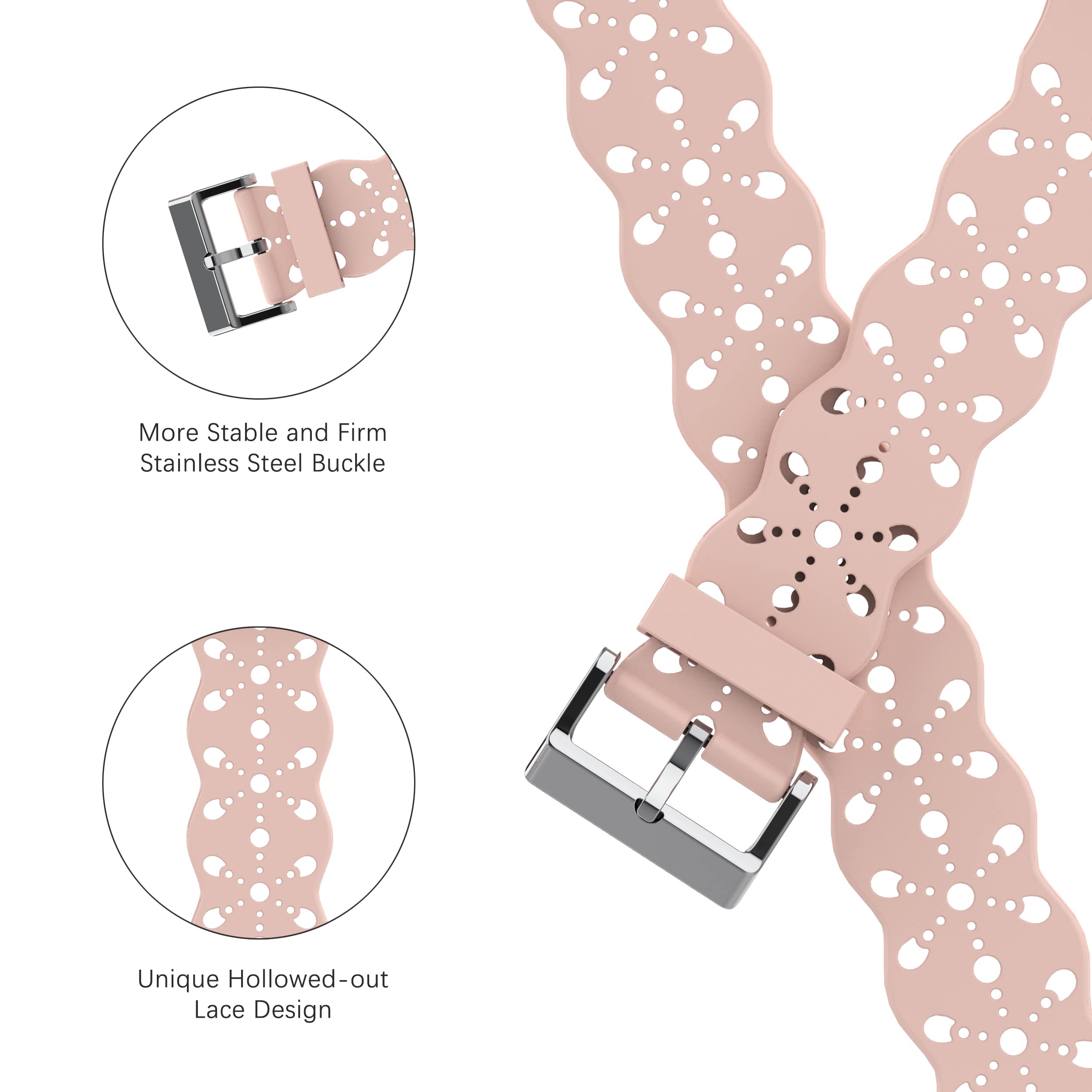 Premium Silicone Sport Watch Bands Compatible with Apple Watch 38mm 40mm 41mm 42mm 44mm 45mm - Replacement Strap for Series 7/6/5/4/3/2/1/SE - Durable & Comfortable Bracelet for Women & Men - Perfect for Workouts, Running & Everyday Wear