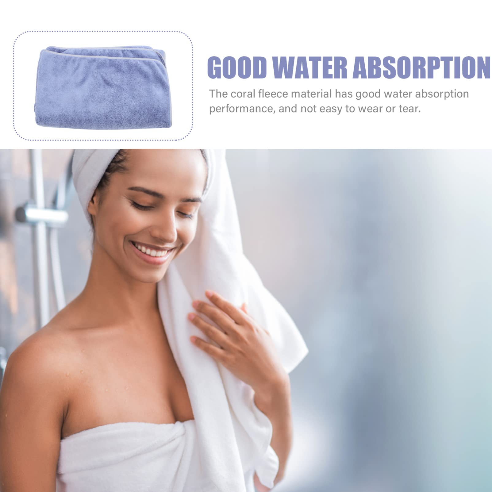 Premium Cabilock Bath Towel Set - Soft Coral Fleece Spa & Beauty Towels for Adults & Kids | Head Wrap, Body Washcloth, Beach & Pool Towel | Perfect for Travel, Gym, Salon & Home Bathroom Use