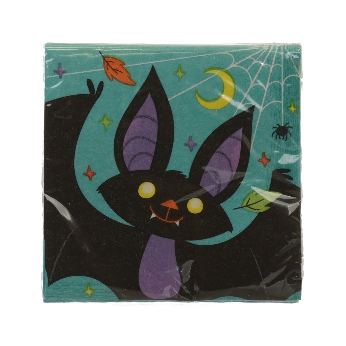 Creative Converting Halloween Bat Beverage Napkins - 16 Count | Spooky Party Decor, Halloween Dinner, and Themed Beverage Accessories