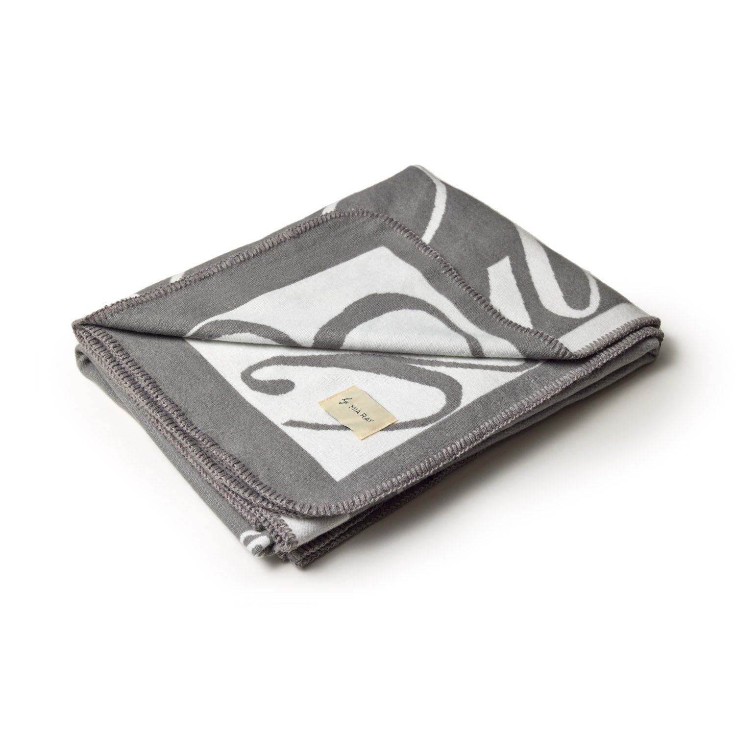 Signature Logo Luxe Throw Blanket - Soft & Cozy Gray Blanket for Couch, Bed, Sofa - Perfect for Home Decor, Gifts & Relaxation