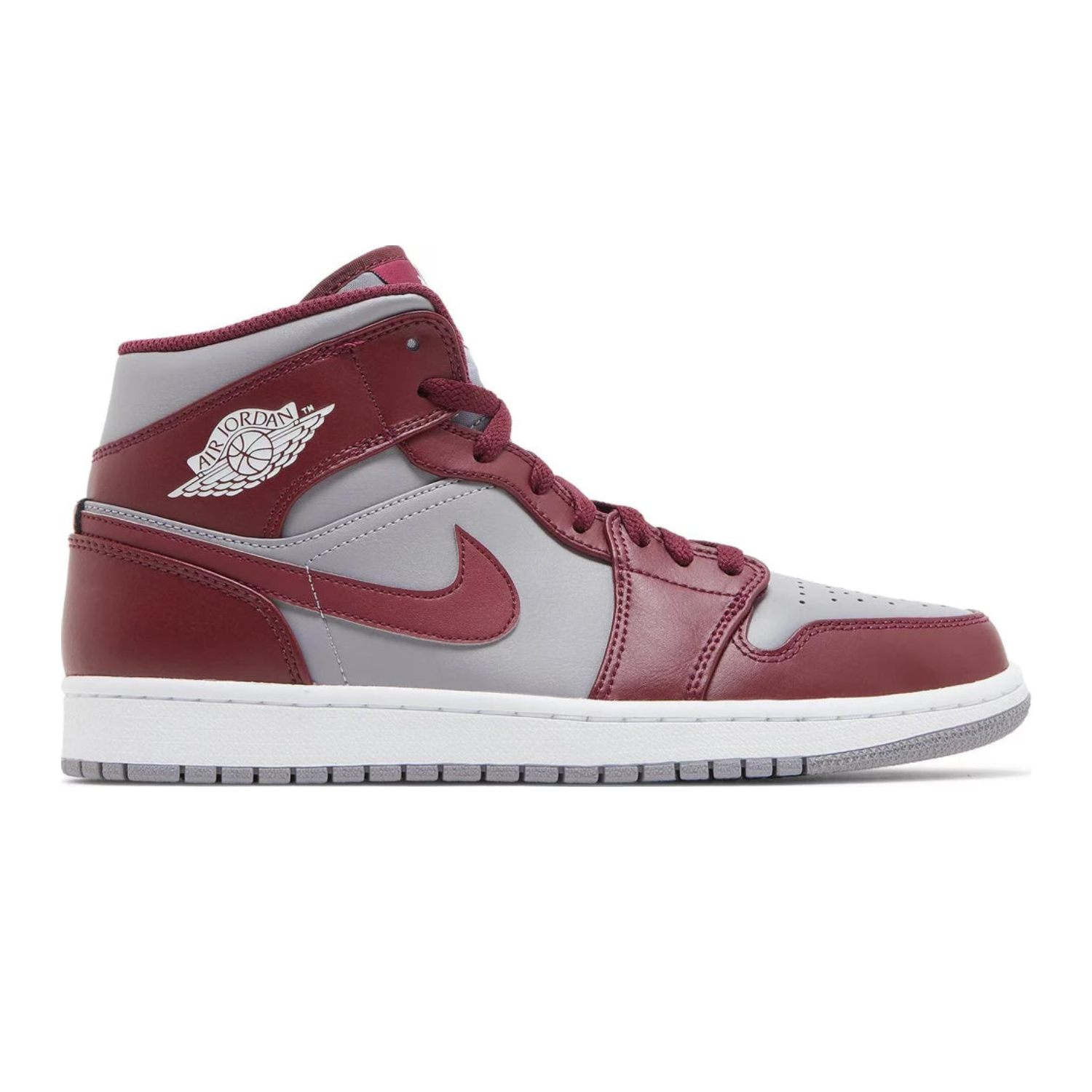 Air Jordan 1 Mid Cherrywood Red Sneakers - Men's Basketball Shoes for Casual Wear & Street Style Fashion - Perfect for Sports, Gym, and Everyday Outfits